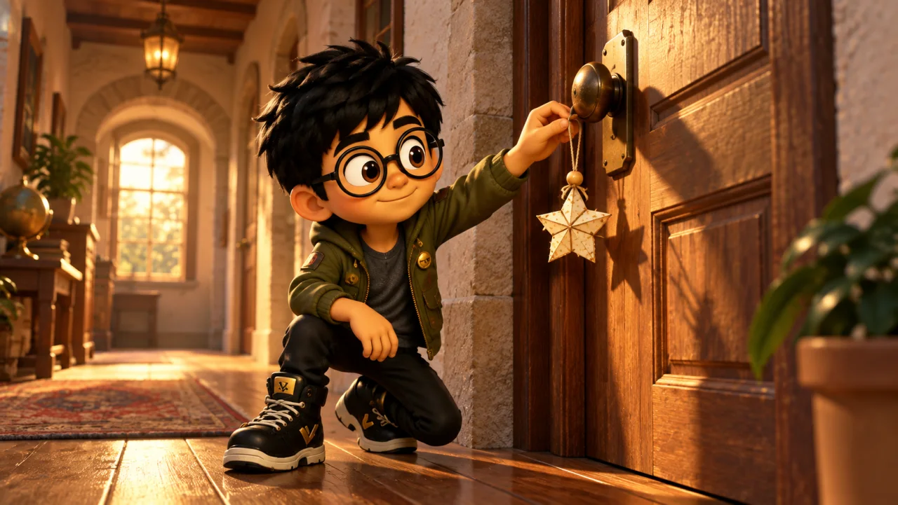 leo hooks a fragile pattern to a doorway that can be revisited from outside.